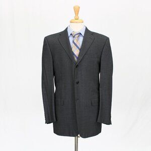 Hickey Freeman 40R Gray Solid 3-Button Sport Coat Blazer Jacket V606